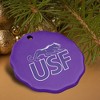 University of Sioux Falls Primary Logo Porcelain Scalloped Holiday Christmas Tree Ornament - 4 of 4