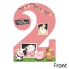 Big Dot of Happiness 2nd Birthday Girl Farm Animals - Shaped Fill-In - Pink Barnyard Second Birthday Party Invitation Cards with Envelopes 12 Ct - 3 of 4