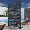 PexFix Outdoor Metal Privacy Screen Garden Fence Stripe Pattern Wall Applique - 2 of 4