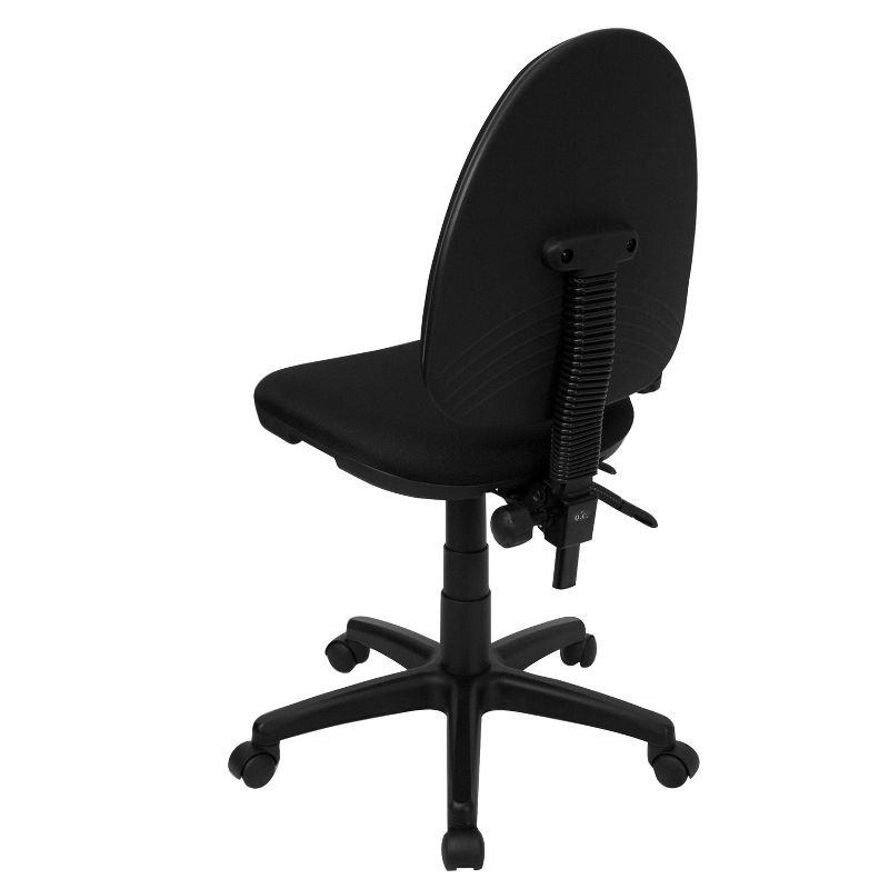 Flash Furniture Mid-Back Black Fabric Multifunction Swivel Ergonomic Task Office Chair with Adjustable Lumbar Support, 2 of 6