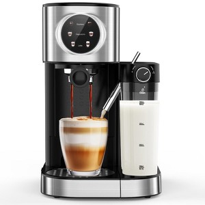 Kismile Espresso Machine 20Bar, Cappuccino Machine with Automatic Milk Frother,3 in 1 Professional Espresso Maker with Capsule Compatible - 1 of 4