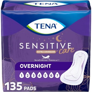TENA Sensitive Care Overnight Incontinence Pads - 135ct - 1 of 4