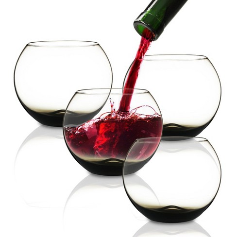 Berkware Wine Glasses - Luxury Crystal Long Stem Toasting Glasses - Set of 4  - Cheer Collection