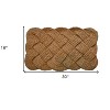 HomeRoots 18" X 30" Brown Coir Weave Outdoor Door Mat - 3 of 4
