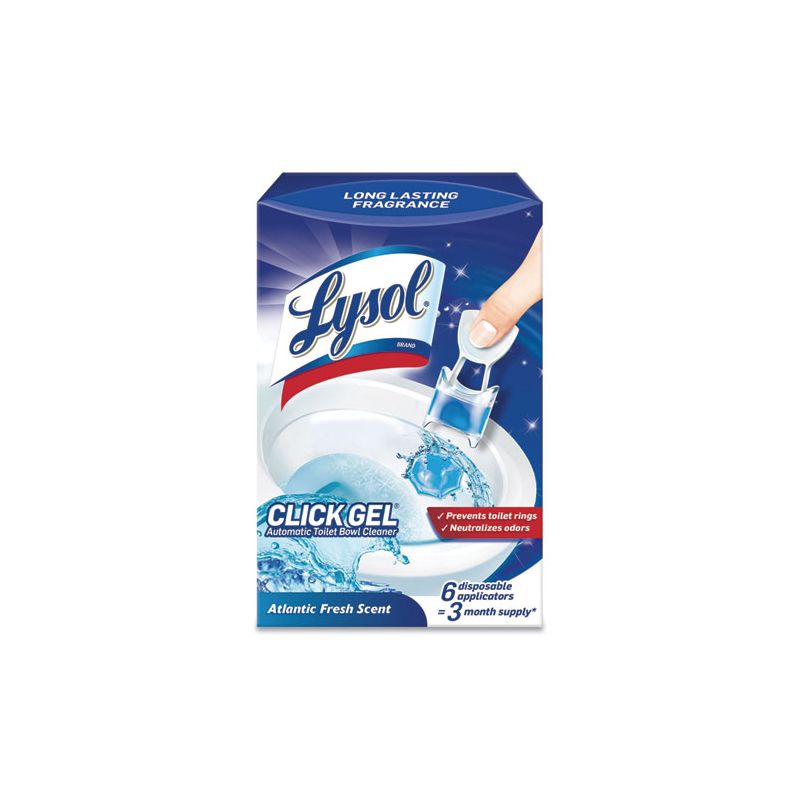 LYSOL Brand Click Gel Automatic Toilet Bowl Cleaner, Ocean Fresh, 6/Box, 4 Boxes/Carton, 1 of 6