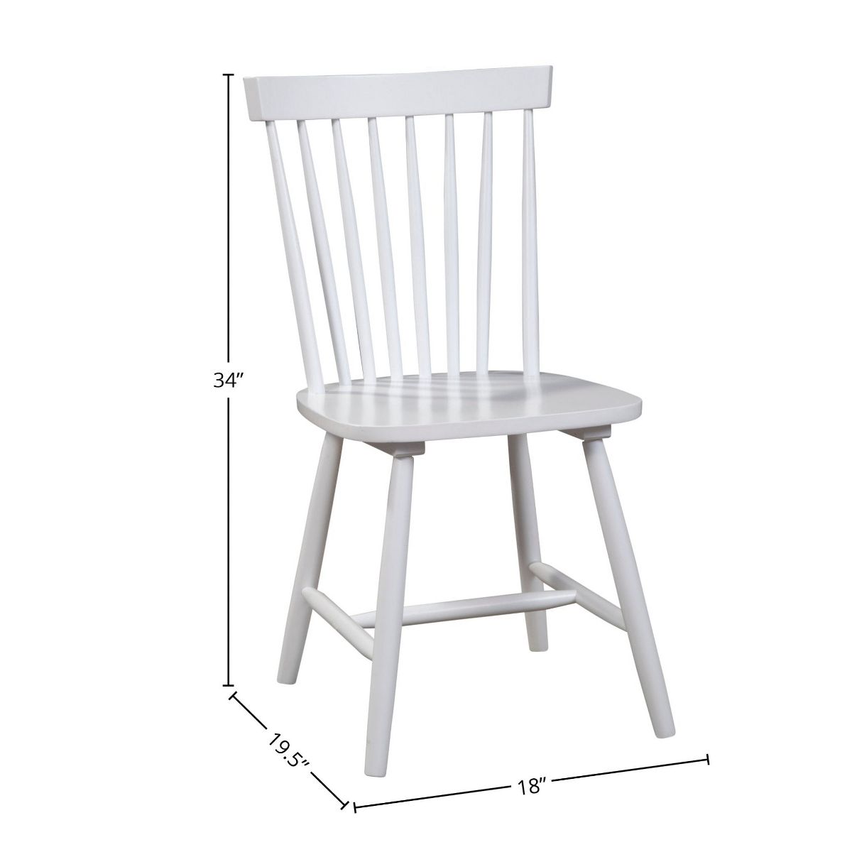 Lyra Windsor Dining Side Chairs, White (Set of 2) | Alpine - thumbnail 4
