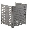 Cesicia 32" W x 38" H 3-Panel Outdoor Air Conditioner Fence, 3-Section Outdoor Wooden Screen, Outside Wood Privacy Fence - 2 of 4
