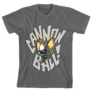 Gremlins Movie Character Canon Ball Youth Boys Charcoal Graphic Tee Shirt - 1 of 2