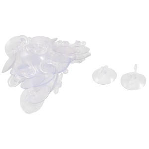 Unique Bargains 30mm Dia PVC Plastic Home Towel Suction Cup Hooks and Hangers Clear Blue 30 Pcs - 1 of 4