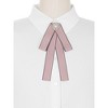 Elerevyo Women's Pre-Tied Ribbon Elegant Brooch Pin Bow Tie - 4 of 4
