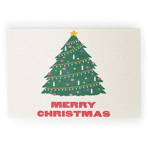April Lane Art Merry Christmas Tree Welcome Mat - Society6 - 1 of 3