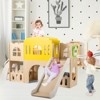 Safstar 7-in-1 Toddler Slide Set Wooden Castle-Shaped Entertainment Activity Center - 3 of 4