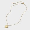 14K Gold Dipped Heart Charm Initial Necklace - A New Day™ Gold - 2 of 4