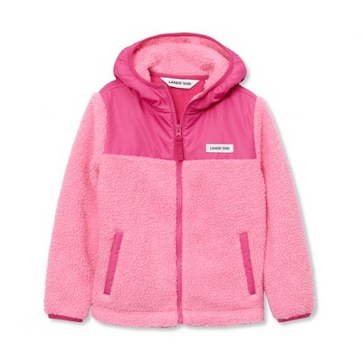 Lands' End Kids High Pile Fleece Hooded Jacket