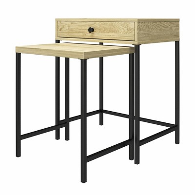 RealRooms Brookville Nesting Side Tables, Natural
