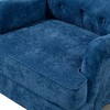 Kumasinova Modern Accent Chair,Chenille Club Chairs with Spring Cushioning,Vintage Arm Chair with Wood Legs,Reading Chair for Living Room&Bedroom - 4 of 4