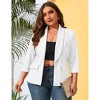 Coolmee Women Plus Size Blazers Business Casual Long Sleeve Open Front Work Office Suit Jackets Trendy Clothes with Pockets - 4 of 4