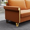 NicBex Couches for Living Room 76" Sofa Velvet Upholstered 2-Seat Couch Soft Sponges Modern Designs Sofa with Gold Trim and Cozy Cushions - 2 of 4