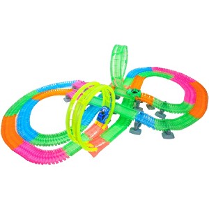 5 Star Super Deals Magical Twisting Glow In the Dark Light Up Race Car Tracks - Ultimate Loop Racing Set  - 420 pcs -  25ft Of Track - 1 of 4