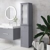 HDZNVF Slim Bathroom Storage Cabinet, Tall Bathroom Cabinet, Gray - 3 of 4