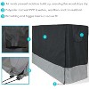 Sunnydaze Outdoor Weather-Resistant Heavy-Duty Polyester with PVC Backing Firewood Log Rack Cover - Gray and Black - 2 of 4