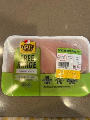 Foster Farms Nae Boneless Skinless Chicken Breasts - 1.25-2.5lbs ...