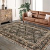 Washable Rug for Living Room Vintage Traditional Area Rugs for Bedroom Soft Non Slip Thin Stain Resistant Carpet Indoor - 2 of 4