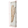 VisioGear Set of 2 Feather Wing Wall Panels with Distressed White Finish, Rectangle Hanging Wall Art, Multicolored, 42"*15.5"*2" - 3 of 4