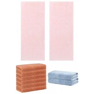 REGALWOVEN Striped Soft Absorbent Bathroom Cotton Towel Set 3 Pcs - 1 of 4