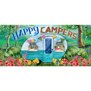 Briarwood Lane Spring Spring Happy Campers Mini Mat 22x10 Indoor Outdoor For Spring Doormat - 1 of 2
