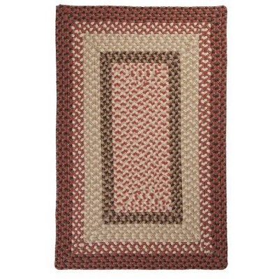 Colonial Mills Tiburon Braided Rug, Rusted Rose 3'x5', Rectangle Shape