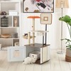 Erommy 50" Cat Tree with Cat Litter Box Enclosure, 2-in-1 Cat Tower, Cat Condo with Scratching Posts for Indoor Cats - 3 of 3