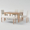 6-Piece Modern Dining Table Set with Bench and 4 Upholstered Chairs, Solid Wood Frame, Rectangular Kitchen Table for Dining Room, Farmhouse - 4 of 4
