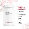 SuperSmart Krill Oil 1180mg per Day (High Absorption) - Krill Oil Omega 3 Supplement - EPA & DHA Fatty Acids | Non-GMO & Gluten Free - 60 Softgels - 4 of 4