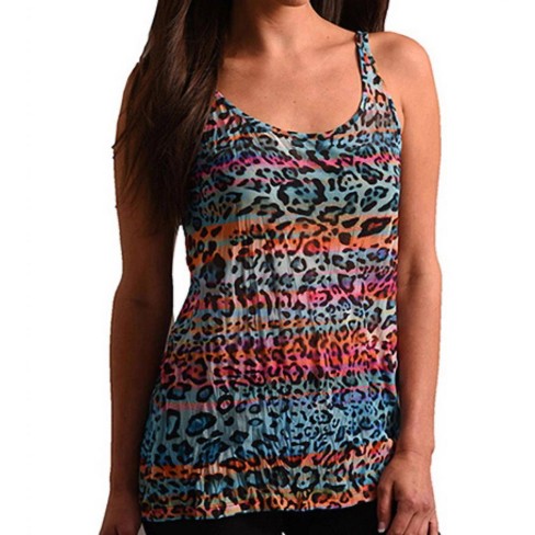 Women's Vibrant Leopard Tank - ANGEL - image 1 of 2