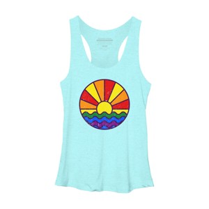 Design By Humans Summer LGBTQIA+ Pride Sunset Ocean By krobilad Racerback Tank Top - 1 of 2