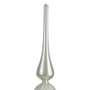 Northlight 14.75" Silver and White Glitter Glass Finial Christmas Tree Topper - 3 of 3