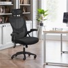 Yaheetech Adjustable High Back Mesh Office Chair with Folding Padded Armrests - 2 of 4