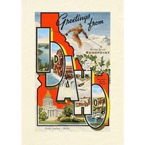 Vintage Lined Notebook Greetings from Sandpoint, Idaho - (Paperback) - 1 of 1