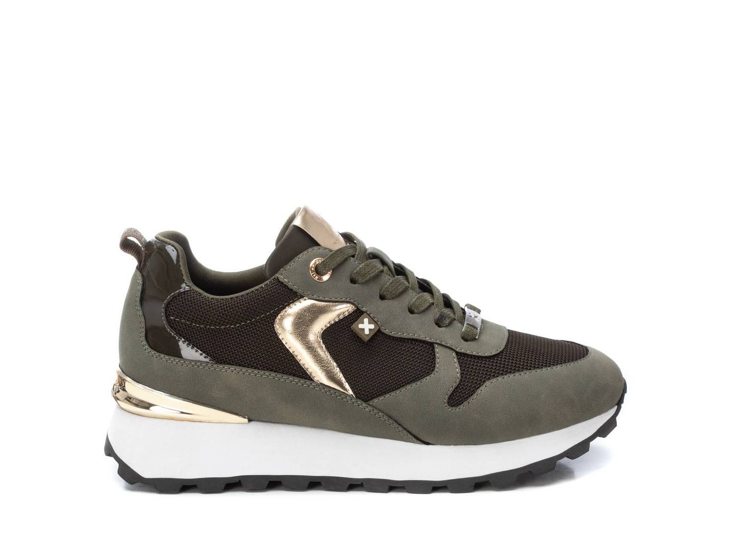 Женские кроссовки XTI Fashion Comfort Sneakers 142961 Dark Green, цвет: Тёмный зелёный — фото 1