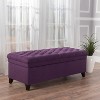 PAGED 50 Inch Fabric Storage Ottoman Bench, Modern End of Bed Bench with Button Tufted Cushion for Living Room, Bedroom, Entryway - 2 of 4