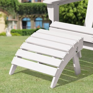 Hyleory HDPE Foldable Outdoor Folding Ottoman Patio Footrest for Adirondack Chairs - 1 of 4