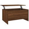 vidaXL Coffee Table Brown Oak Engineered Wood 31.5In X 21.9In X 16.3In - 2 of 4