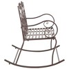vidaXL Patio Bench, 40.9" Iron Antique Brown - 3 of 4