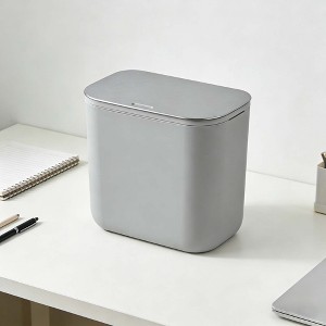 Hanging Small Trash Can with Stainless Steel Lid Space-Saving Garbage Can for Cabinet, Under Sink, RV, Bathroom Kitchen - 1 of 4