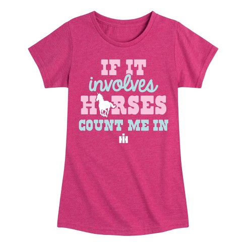 Girls' - Case IH - If It Involves Horses Count Me In Fitted Short Sleeve Graphic T-Shirt - image 1 of 4