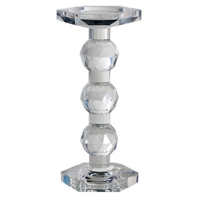 3 glass candle holders