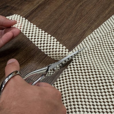 Premium Off-White PVC-Coated Non-Slip Rug Pad, 4'8" x 7'6"