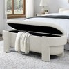 Tramull Linen Upholstered Storage Bench with Foam Cushion, Large Capacity Entryway Seat for Living Room & Bedroom - 4 of 4