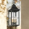 John Timberland Sunderland Vintage Outdoor Hanging Light Black Gold 24 3/4" Clear Glass Panels for Post Exterior Barn Deck House Porch Yard Patio Home - 2 of 4